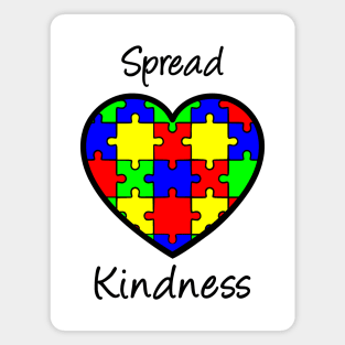 Autism Awareness Spread Kindness Heart Magnet